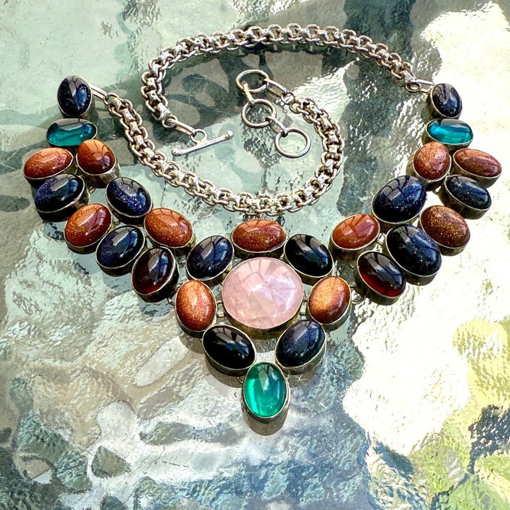 Multi-Stone Bib-Necklace 🪩